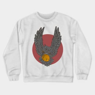 Ball hallowen with Owl, Untaart Crewneck Sweatshirt